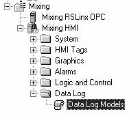 8-2 Data Logging in RSView The tag database does not store actual tag values. Instead, it defines which values are to be collected.