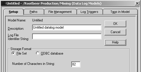 8-3 Create a new data log model by right-clicking on the data log model icon, or by the File, New menu. An HMI Server can have up to 20 data log models running at one time.