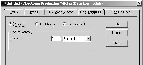 8-16 Log Triggers Tab Configure the model to collect