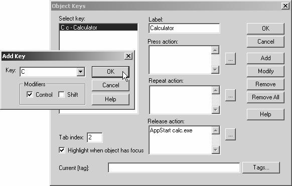Right-click on the Filler machine and select Object Keys.