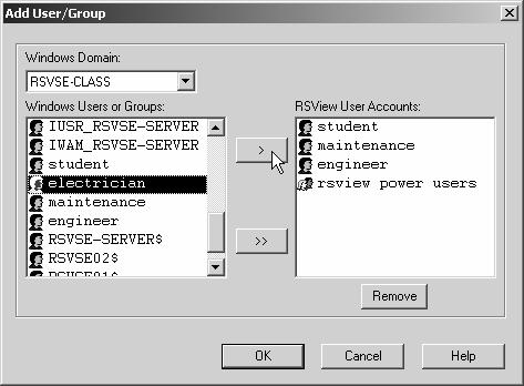 12-4 Select the Windows domain that contains the Users and Groups you wish to include. The local computer name, as well as the Domain that the computer is a member of, will show in the drop down box.