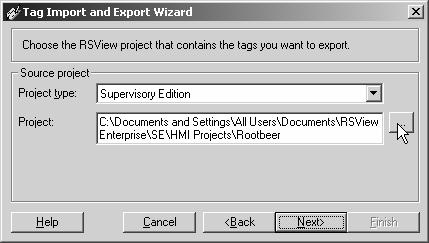 Open the Tag Import and Export Wizard from the Tools menu.