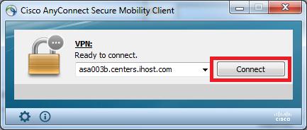 When using the IP instead of the hostname you will receive a message stating AnyConnect cannot verify the VPN server: 32.97.185.16.