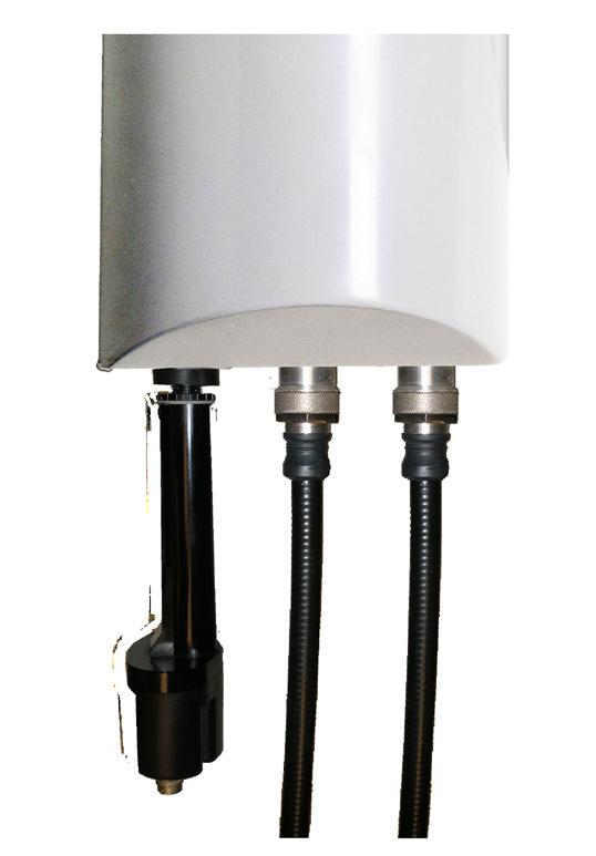 Example 1 Flat surface of actuator is turned away from cables. Align actuator so that it does not touch coaxial cables.