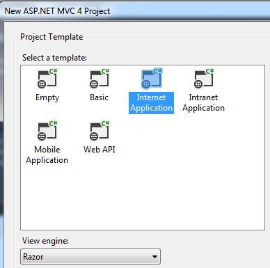 ASP.NET MVC STARTER PROJECTS Intranet Starter website that uses forms authentication Internet Starter website that uses Windows