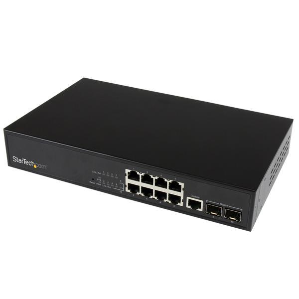 10 Port L2 Managed Gigabit Ethernet Switch with 2 Open SFP Slots - Rack Mountable Product ID: IES101002SFP The IES101002SFP 10-port Ethernet switch delivers flexibility and control of your network by