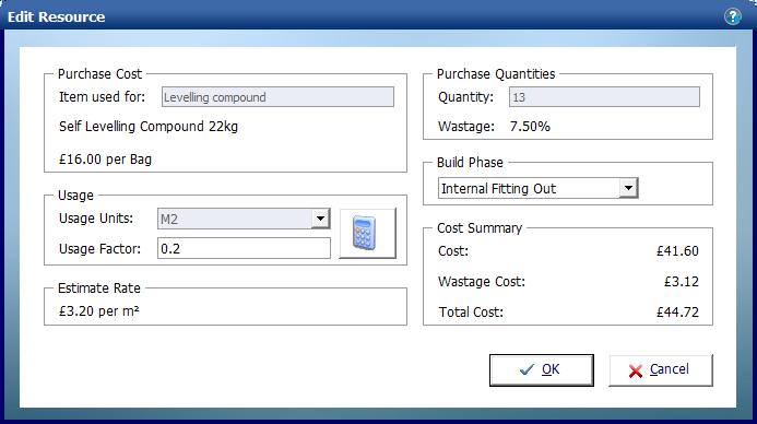 28 Specifying Resources in the Workbook You are transferred back to the Resources Section of the Workbook where the Edit Resource dialog box is open.