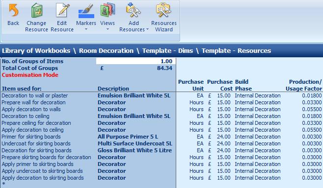 Specifying Resources in the Workbook 71 You are transferred back to the Resources Section of the Workbook where the Edit Resource dialog box is open.
