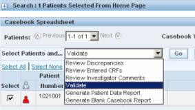 SITE USER PROCESSES (cont.) > Validation Patient Validation Each database has an automatic validation process to run edit checks on a nightly basis.