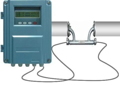 Reference: AB-FLOW-FI-CA04 This type flow meter utilizes a flow cell (or socalled spool-piece) where transducers are already built-in. The big advantage are its high-accuracy and long-term stability.