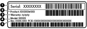 NOTE: Your service labels will resemble one of the examples shown below. Refer to the illustration that most closely matches the service label on your computer.