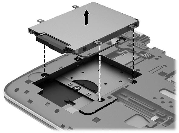 4. Remove the hard drive. 5. If it is necessary to disassemble the hard drive, perform the following steps: a.