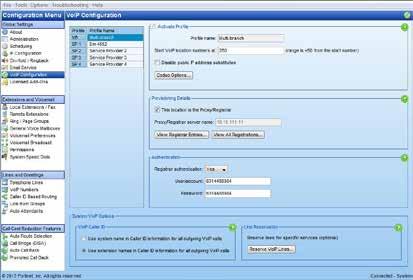 4 If setting up registration to the Optimum Business SIP Trunk Adaptor, configure the Talkswitch profile as well.