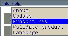 9.2.3 Help Menu Product Key This is where you can do the system activation.