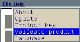 The product key is entered by the manufacturer. Figure 9-9: Help Product key 9.2.