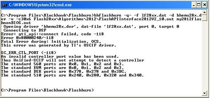 Common Errors The following screenshots demonstrate common output errors produced by the command line utility: 1.