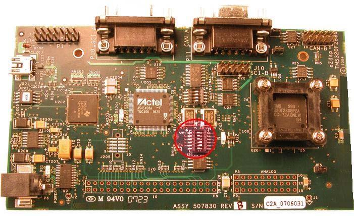 To flash your ezdsp C2808 board using the.out file, perform the following steps: 4.