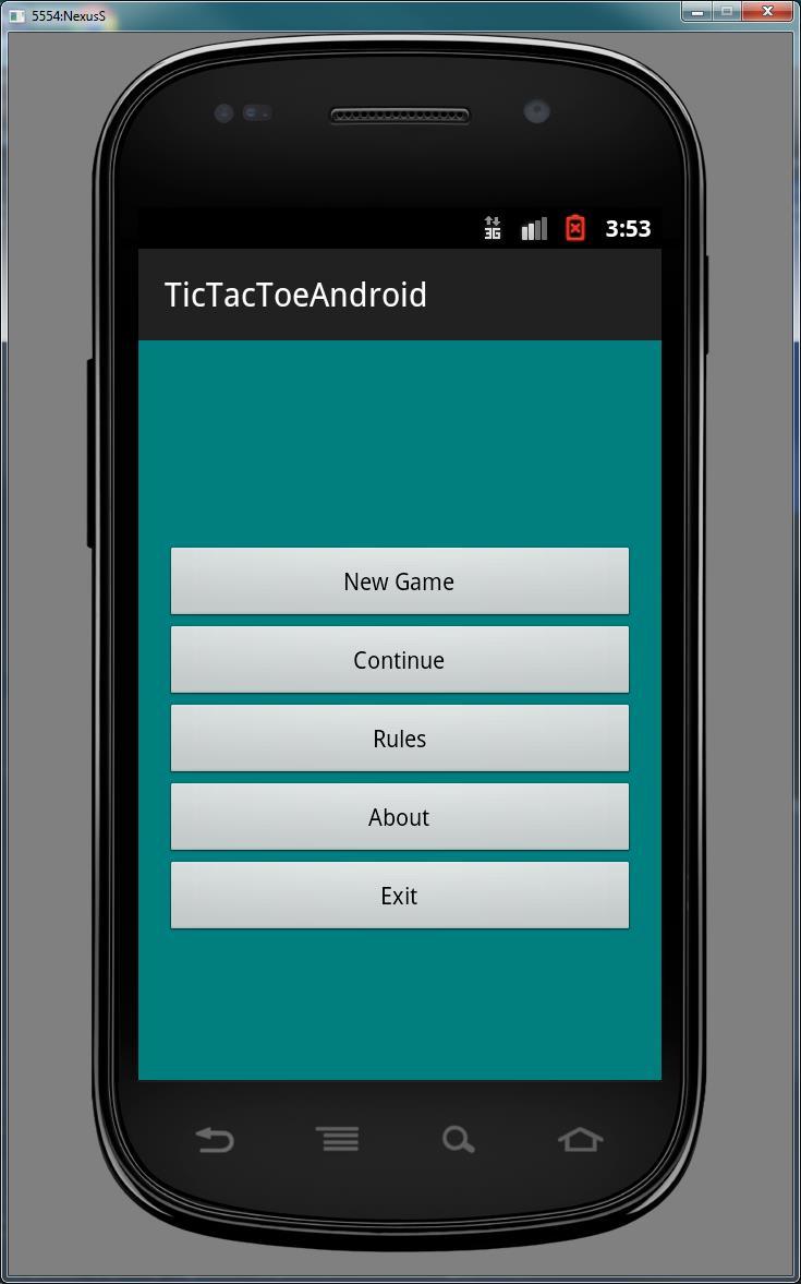 TicTacToe for Android Step #1 Create Initial
