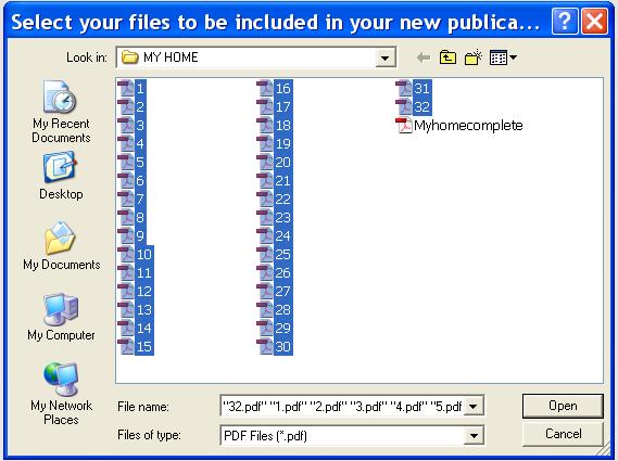 Select the pdf you want to convert into a digital edition.