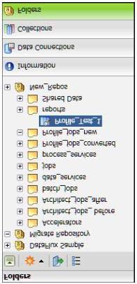 Profiles can also be viewed from user-defined folders in the Folders tree, when the Group Items by Type control is de-selected, as shown in the next display.