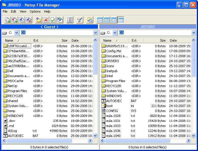2 Managing Hosts 2.12 Transfer files You can use the Netop File Manager to transfer files between a Guest and a Host computer.