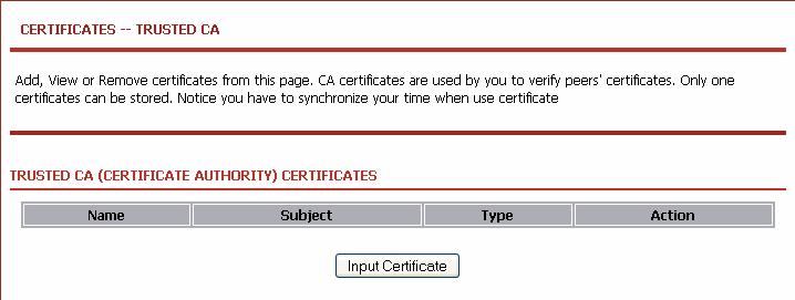 3.3.10.8 Certificates In the NETWORK TOOLS page, click Certificates.