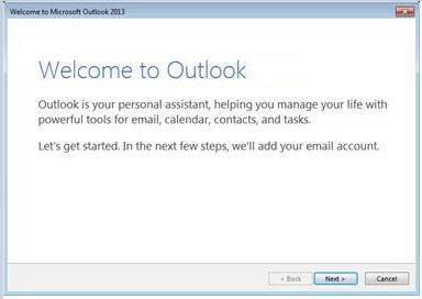 CONFIGURING OUTLOOK If you have not launched Outlook before, you will be prompted