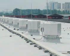 In addition to various roof fans of the DVS/DVN range for regular ventilation, Systemair supplied smoke extraction fans for the building.