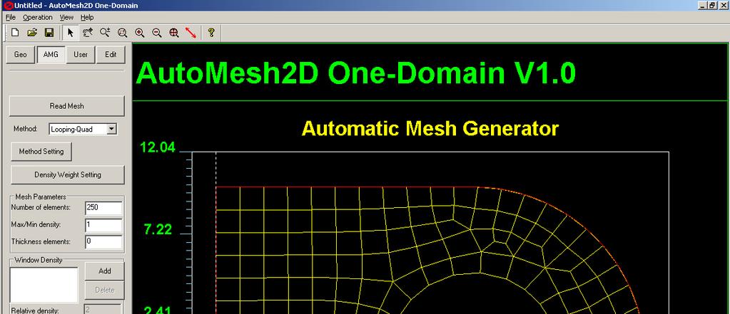 The next step is to mesh the structure using the easiest auto-mesh