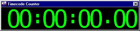 27 Chapter 8 Timecode Counter Window 8 Timecode Counter Window The Timecode Counter window displays the current timecode position in hours, minutes, seconds, and frames,