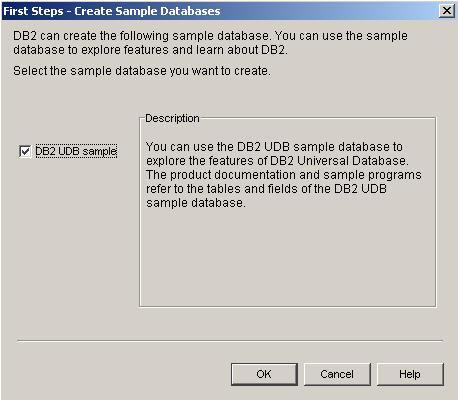 21. Check the DB2 UDB Sample and click OK. 22.