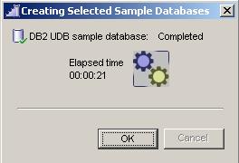 Click OK when the Creating Selected Sample Database