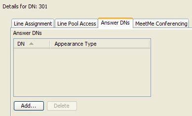 DN records panes Answer DNs tab Answer DNs Attribute Values Description DN <DN number> From the main panel DN list.