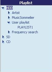 Playlists Selecting a playlist When selecting a track to listen to with SD-Jukebox or to check out, choose the playlist from the right window. Click [ ] to display the nested playlist below.