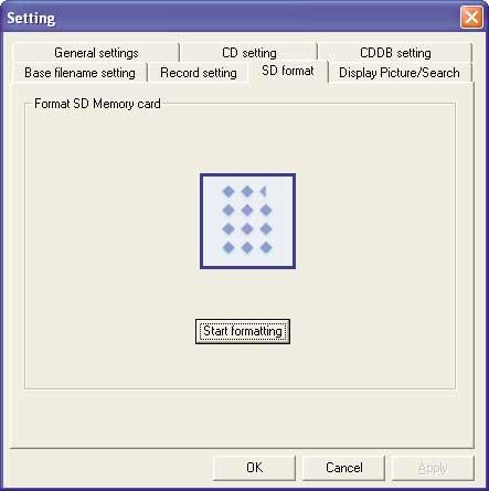 Formatting an SD Memory Card When an SD Memory Card is formatted, all data on the card is erased.