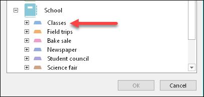 OneNote 2010/2013/2016 4/7/2018 4. In the Link dialog box, in the School notebook, click the Plus next to Classes to expand. 5.
