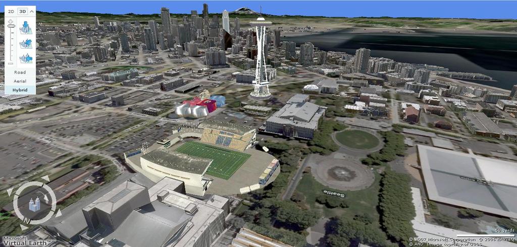 3D urban modeling Bing maps,