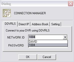 can register IDs of each DVR into Address Book.