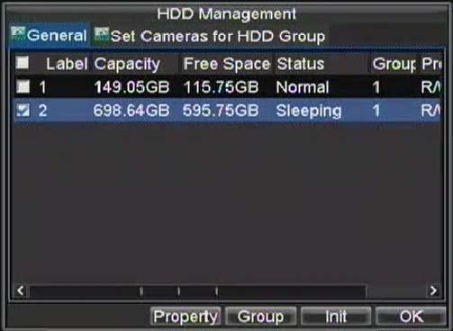 Managing HDDs Initializing HDDs A newly installed hard disk drive (HDD) must be first initialized before it can be used with your DVR. Initializing the HDD will erase all data on it.