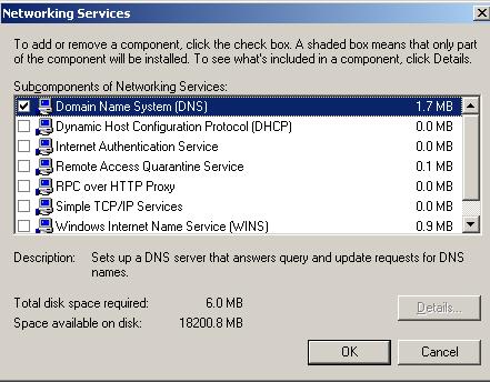 4 1 DNS 1.1 Các bước cài đặt DNS trong Window 2003 Server Hình 1-1: Chọn Domain Name System (DNS) để cài đặt Bước 1: Từ màn hình desktop chọn Start\Control Panel\Add or Remove Programs.