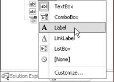 field, drop down the list for an individual field and make a selection Populating Combo Boxes