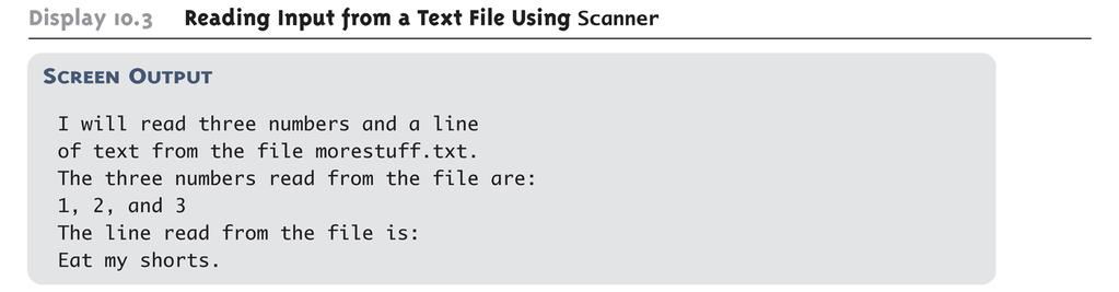 Reading Input from a Text File