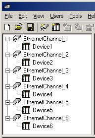 This server refers to communications protocols like Opto 22 Ethernet Device as a channel. Each channel defined in the application represents a separate path of execution in the server.