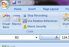 Now you have an option to Stop Recording where you had the Record Marco option before.