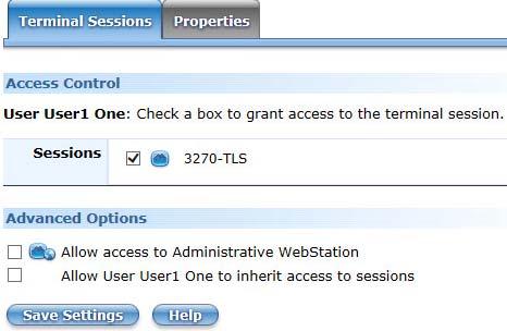 Now, when the domain user opens Reflection Workspace, they will see the 3270-TLS session. 5. Log off as administrator.