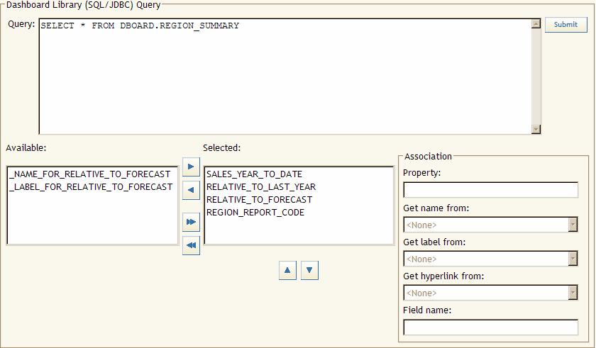 Getting Started 4 Create the Data Model 11 6 In the Query field, type SELECT * FROM DBOARD.REGION_SUMMARY.