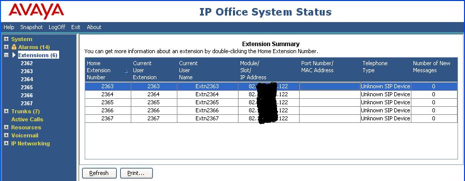 Figure 50: IP Office System Status SIP Channel Status Use the IP Office System Status