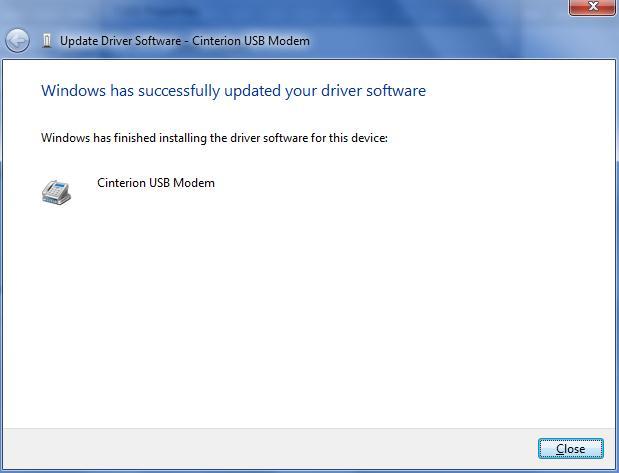 After succeeding to install the USB driver, it will popup the