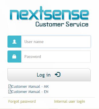 Accessing the system Open a web browser and enter the address https://support.nextsense.com to open the Nextsense support system page.