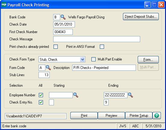 Customizing Forms To customize graphical forms in the Job Cost, Material Requirements Planning, Payroll, TimeCard, and Work Order modules NOTE If this is the first time you are selecting the form